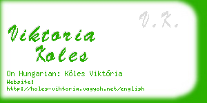 viktoria koles business card